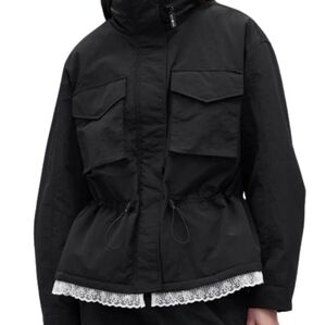 Gap x Sandy Liang Lace-trimmed Cinched Jacket